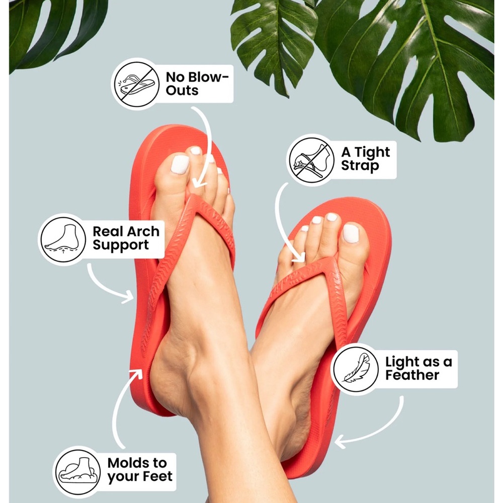 NWOT Archies Arch Support Flip-flops Thong Sandals Women's 6 - Picture 4 of 4